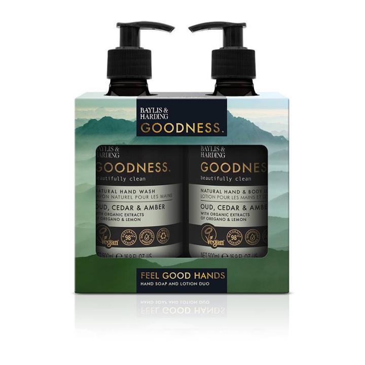 Baylis & Harding Goodness Oud Duo Set - Cedar And Amber - 33.8 Fl Oz/2pk