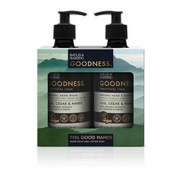 Baylis & Harding Goodness Oud Duo Set - Cedar And Amber - 33.8 Fl Oz/2pk