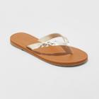Women's Bobbie Braided Thong Flip Flop Sandals - Universal Thread Gold