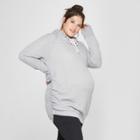 Maternity Plus Size Cowl Neck Sweatshirt - Isabel Maternity By Ingrid & Isabel Gray Lurex