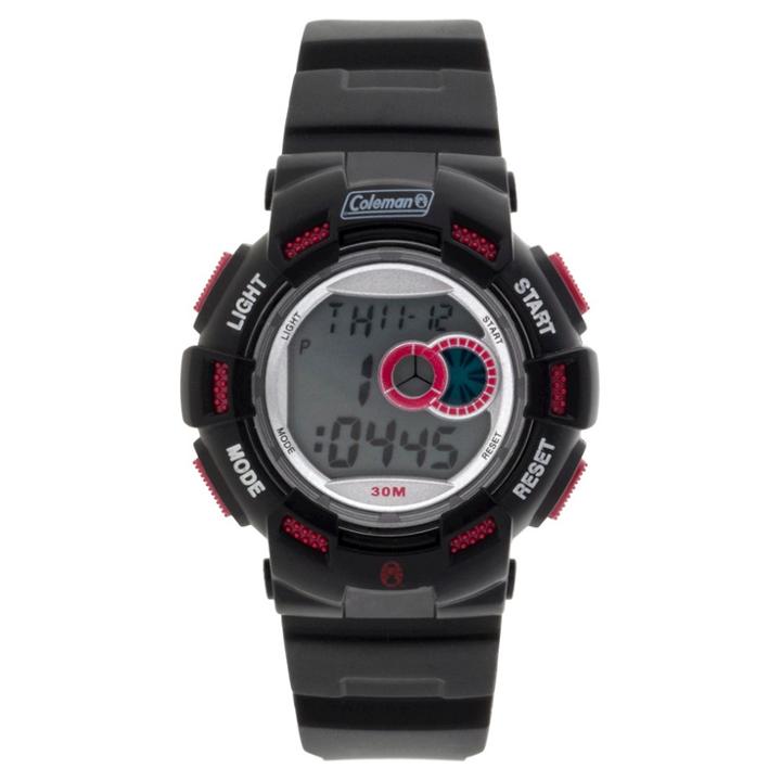 Kid's Coleman Digital Strap Watch - Black/red, Boy's