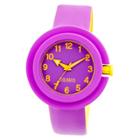 Women's Crayo Equinox Rubber Strap Watch-purple, Purple