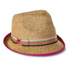 Mossimo Supply Co. Women's Pink Trim And Bow Sash Fedora Hat - Tan - Mossimo