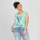 Women's Disney Plus Size I'm So Fly I Never Land Graphic Tank Top (juniors') Green