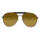Men's Aviator Sunglasses With Tort Accents - Goodfellow & Co Silver,