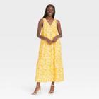 Women's Sleeveless Dress - Who What Wear Yellow Floral