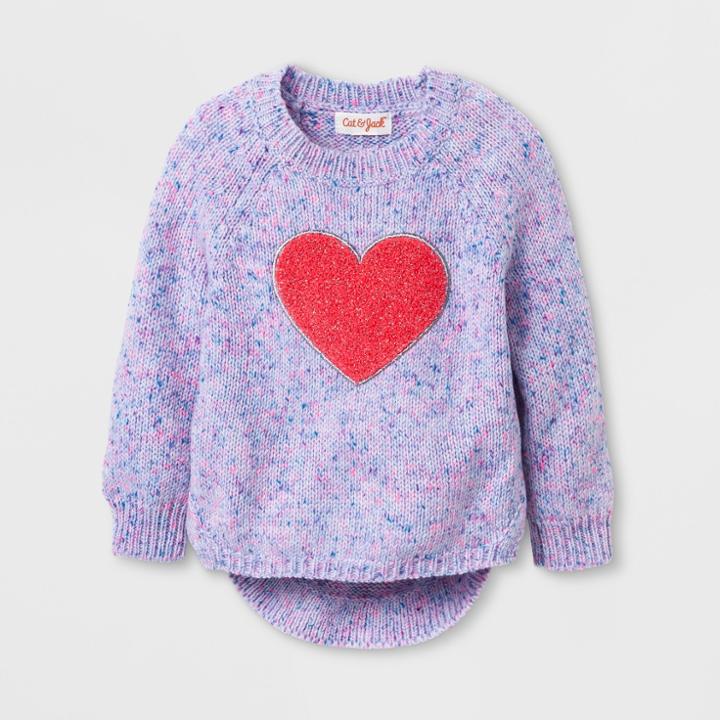 Toddler Girls' Crew Neck Pullover Cat & Jack - Pink