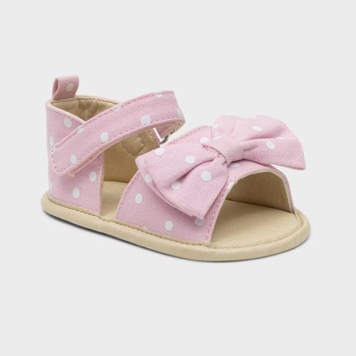Ro+me By Robeez Baby Girls' Big Bow Ankle Strap Sandals