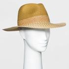 Women's Straw Fedora Hat - A New Day - Natural, Brown