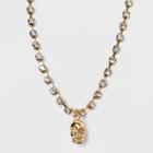 Skull Charm Chain Collar Necklace - Wild Fable Gold