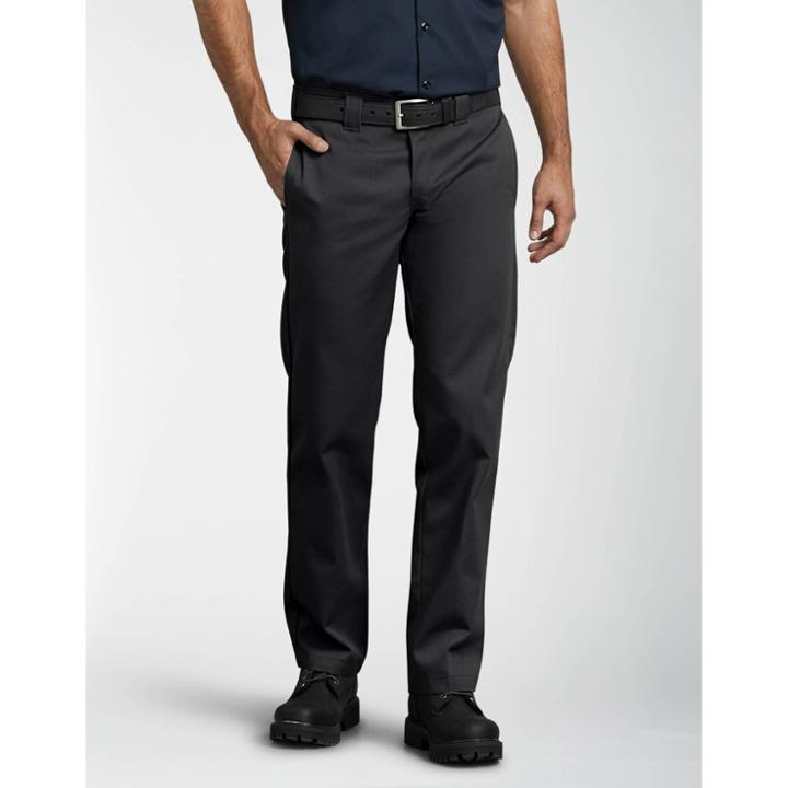 Dickies Men's Slim Fit Straight Leg Work Pants - Black