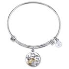 Target Women's Stainless Steel Two Tone My Daughter My Love My Little Ladybug Expandable Bracelet - Silver/gold