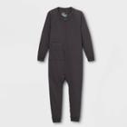 Toddler Unisex Adaptive Insulin Pump And Abdominal Access Pajama Jumpsuit - Cat & Jack Charcoal Gray
