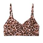 Women's Post-mastectomy Bralette Bikini Top - Kona Sol Multi Xs, Black/brown/orange