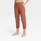 Women's High-rise Utility Ankle Pants - A New Day Brown