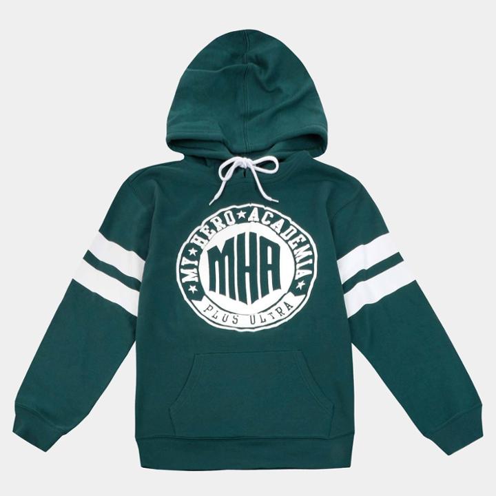 Men's My Hero Academia Logo Hooded Graphic Pullover Sweatshirt - Green
