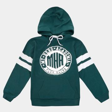 Men's My Hero Academia Logo Hooded Graphic Pullover Sweatshirt - Green