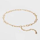 Women's Equestrian Horse Bit Chain Belt - A New Day Gold