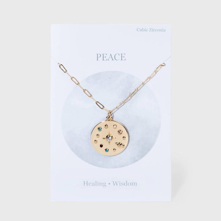 No Brand Star Map Pendant Chain Necklace - Gold