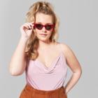 Women's Plus Size Cowl Neck Slinky Cami - Wild Fable Mauve (pink)