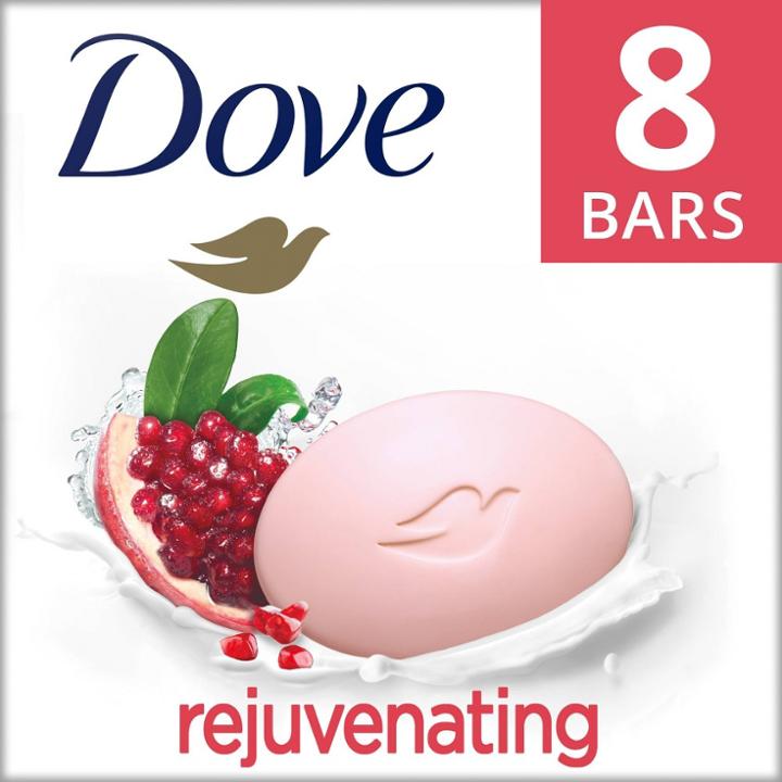 Dove Beauty Pomegranate & Hibiscus Tea Rejuvenating Bar Soap - 8pk/3.75 Oz Each