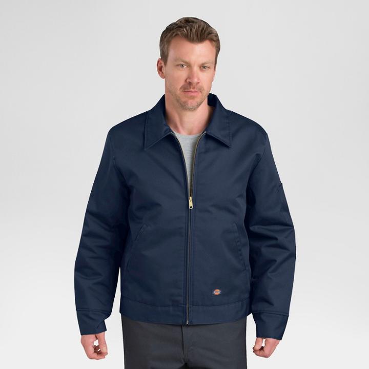 Dickies Men's Twill Insulated Eisenhower Jacket- Navy (blue)
