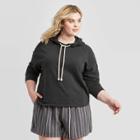 Women's Plus Size Crewneck Hoodie Sweatshirt - Universal Thread Gray 1x, Women's,