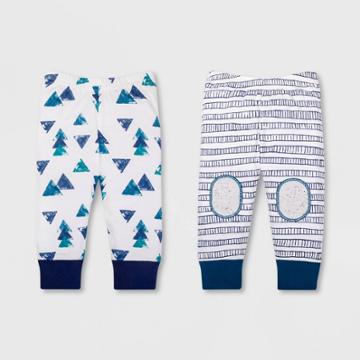 Lamaze Baby Boys' Organic 2pk Printed Pants - Blue 3m, Boy's,