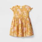 Oshkosh B'gosh Toddler Girls' Floral Short Sleeve Henley Dress - Yellow