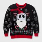 The Nightmare Before Christmas Men's Tall Ugly Holiday Nightmare Before Christmas Sweater - Ravenwood Black