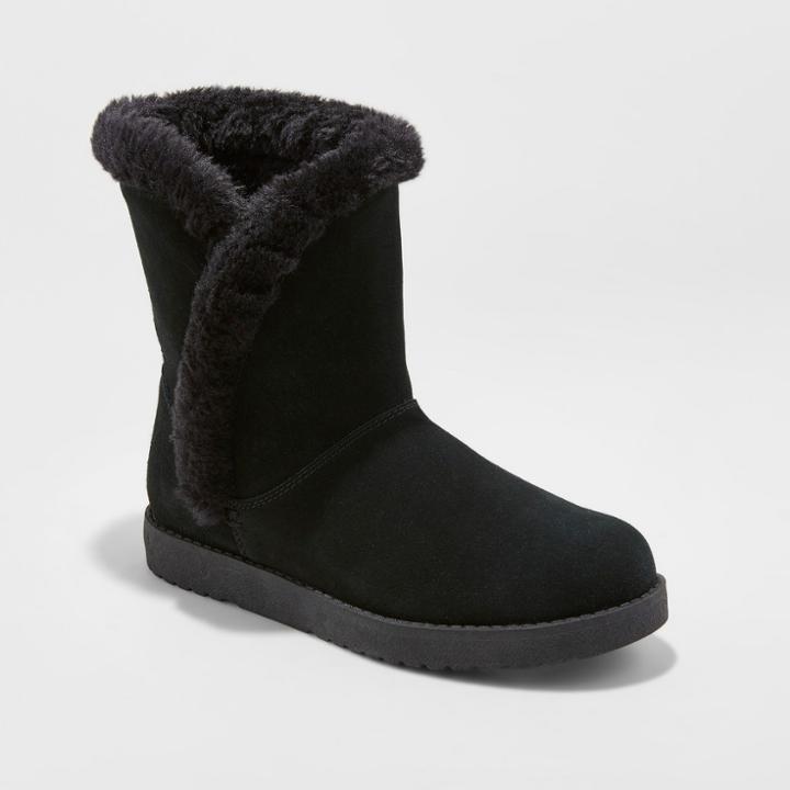 Women's Daniah Suede Winter Boots - Universal Thread Black