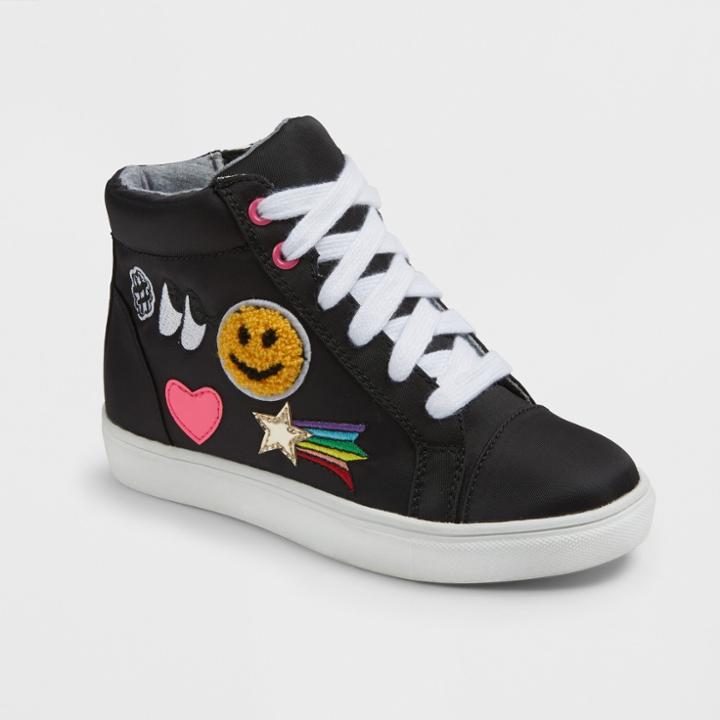 Girls' Stevies #playallday Nylon Emoji High Top - Black