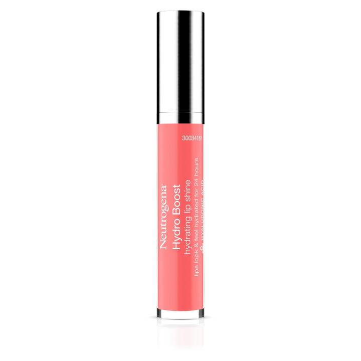 Neutrogena Hydro Boost Hydrating Lip Shine Flushed Coral 0.12 Oz, Flushed Pink