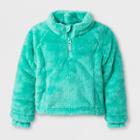 Toddler Girls' Adaptive Fleece Jacket - Cat & Jack Green