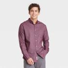 Men's Standard Fit Stretch Oxford Long Sleeve Whittier Button-down Shirt - Goodfellow & Co Pomegranate