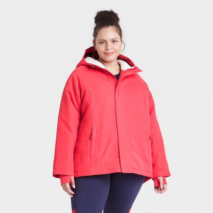Women's Plus Size Cold Weather Softshell Jacket - All In Motion Fire Red