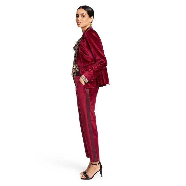 Women's Velvet Straight Leg Ankle Pants - Altuzarra For Target Red