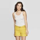 Women's Polka Dot Any Day Tank Top - A New Day Black/white