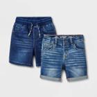 Toddler Boys' 2pk Solid Shorts Set - Cat & Jack Dark Blue