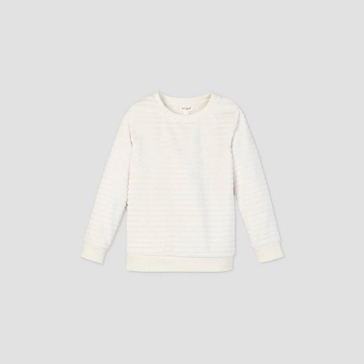 Girls' Sherpa Pullover - Cat & Jack Cream