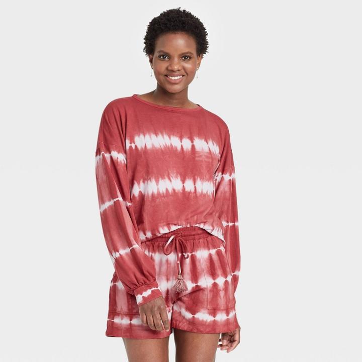 Women's Tie-dye Sweatshirt - Knox Rose Red