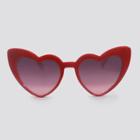 Women's Heart Shaped Plastic Sunglasses Silhouette - Wild Fable Red, Women's,