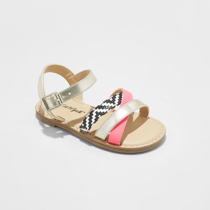 Toddler Girls' Kelandria Slide Sandals - Cat & Jack Gold