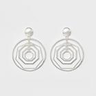 Circle And Wire Hexagons Earrings - A New Day