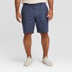 Men's Big & Tall 9 Flat Front Striped Chino Shorts - Goodfellow & Co Blue