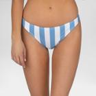 Sugar Coast By Lolli Sugarcoast By Lolli Women's Striped Cheeky Bikini Bottom - Blue/white