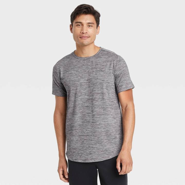 Men's Short Sleeve Soft Stretch T-shirt - All In Motion Dark Gray