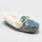 Girls' Paige Moccasin Slippers - Cat & Jack Iridescent