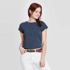 Women's Standard Fit Short Sleeve Crewneck T-shirt - Universal Thread Navy Xs, Women's, Blue