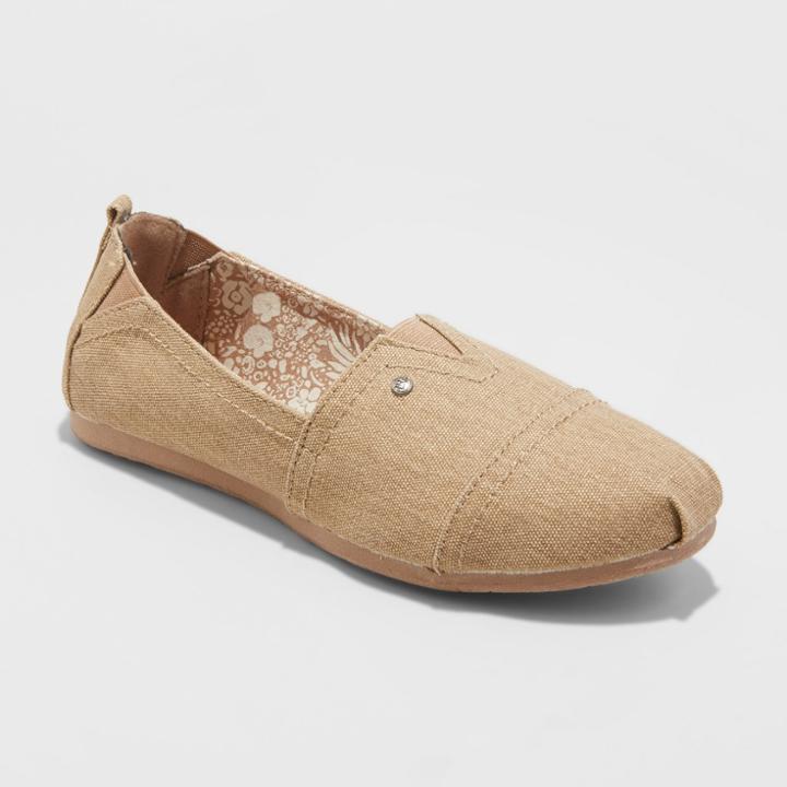 Women's Mad Love Lydia Wide Width Slip On Canvas Sneakers - Tan